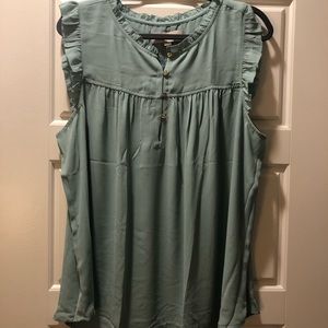 Loft Plus Flutter Sleeve Blouse